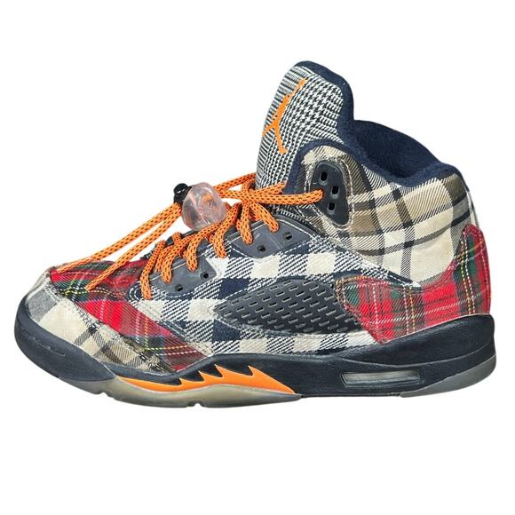 Nike Kids Jordan Retro 5 Plaid Multicolor Sneaker Size US 6.5Y Women’s Size 8 - Picture 3 of 10